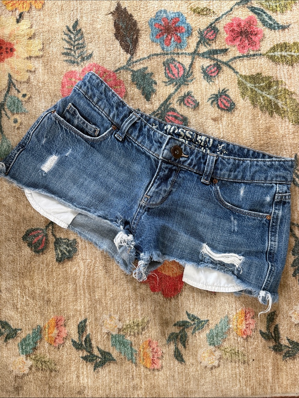 Mossimo Supply Co. Distressed Blue Denim Shorts